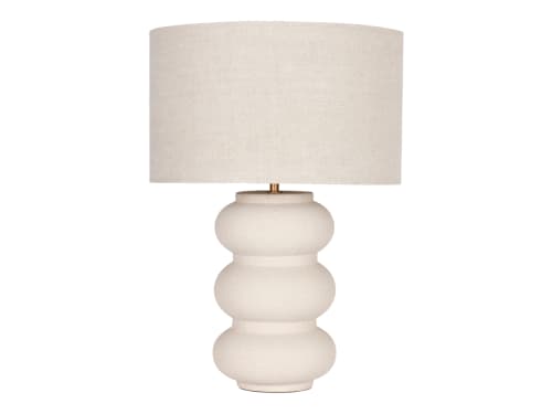 Triple Scoop Ceramic Lamp - Large - Sandcastle Beige
