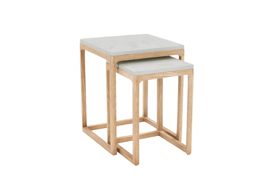 Little Slider Side Table - Standard - Whitewashed Oak