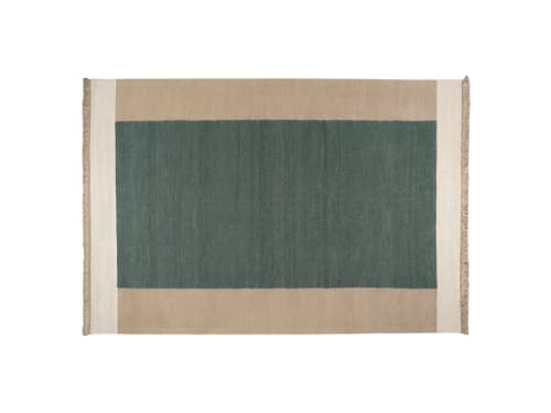 Blocky Linen Rug - 140 x 200 - Teal