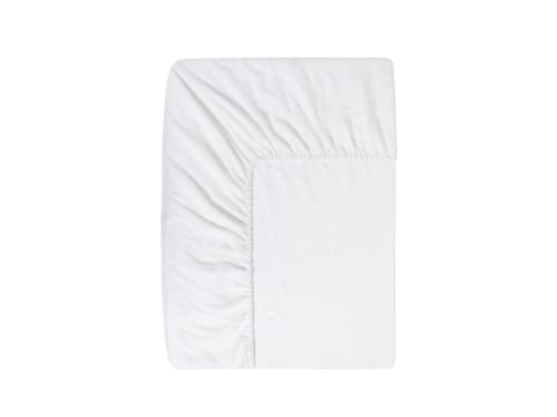 Lazy Linen Fitted Sheet - King - Icing Sugar