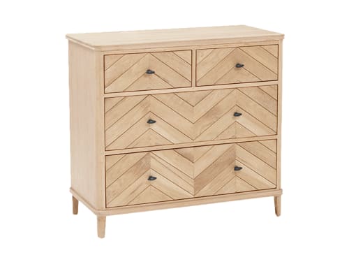 Young Flapper Chest of Drawers - Large - Whitewashed Oak