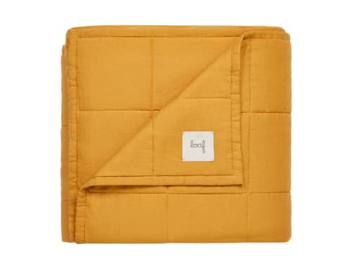 Lazy Linen Quilt - 200cm x 230cm - Butterscotch
