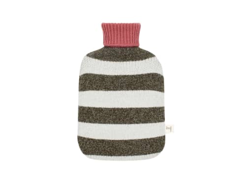 Huggins Hot Water Bottle - Standard - Welly Boot Green and Icing Sugar