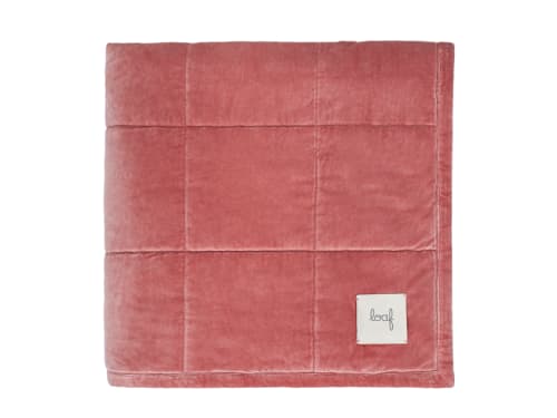 Dozer Velvet Quilt  - 200cm x 230cm - Raspberry Fool