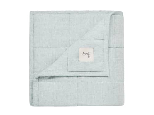 Marley Linen Quilt - 200cm x 230cm - Duck Pond Teal Marle