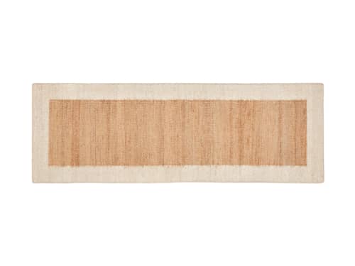 Bordy Edge Jute Runner 80 x 240 cm in Oat