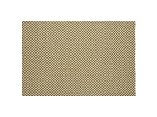 Checky Wool Rug - 140cm x 200cm - Olive and Oat
