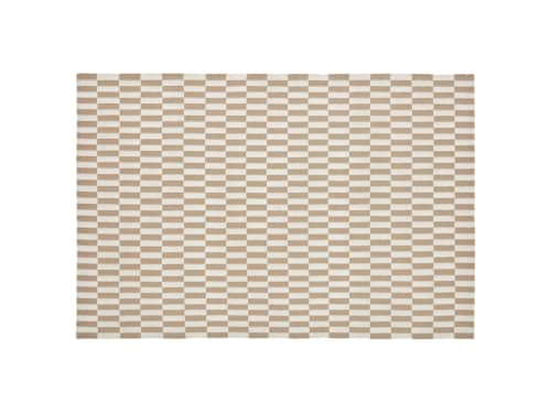 Jengy Wool Rug - 140cm x 200cm - Taupe and Chalk