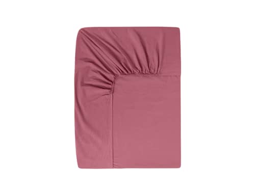 Easy Cotton Fitted Sheet Kingsize in Raspberry Fool