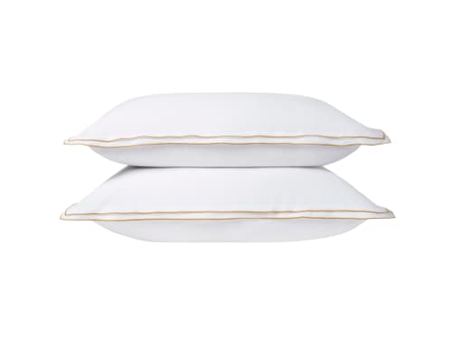 Twin Trim Classy Cotton Set of 2 Pillowcase - Standard - Butterscotch