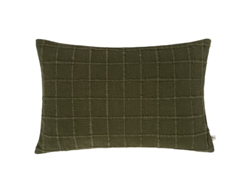 Griddy Cushion 40 x 66 cm in Green