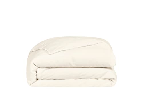 Classy Cotton Duvet Cover Superking in Oat Milk
