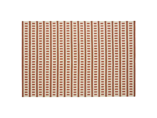 Laddery Wool Rug - 140cm x 200cm - Conker Clash and Chocolate Chops Brown