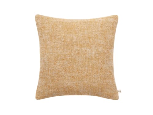 Marley Linen Cushion - 43 x 43 cm - Buffed Beeswax Yellow