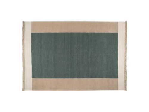 Blocky Linen Rug - 240 x 340 - Teal