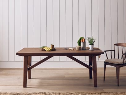 Barney Kitchen Table in Dark Oak