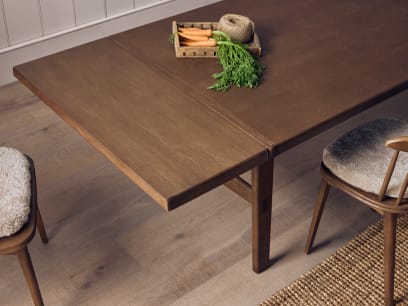 Barney Extending Kitchen Table in Dark Oak
