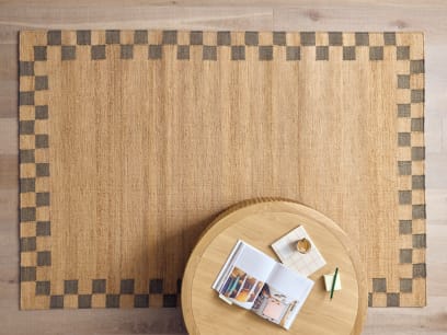 Checky Edge Jute Rug