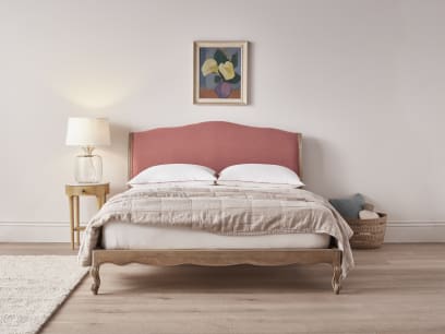 Coco Bed in Strawberry Milkshake Pink Linen