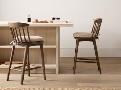 Drummer Kitchen Stool in Dark Oak