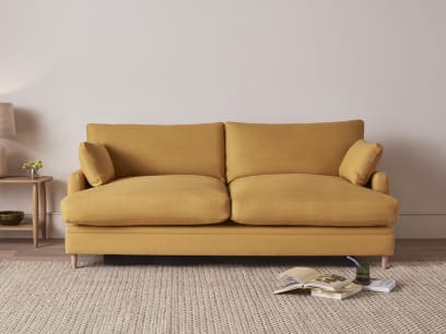 Squisharoo Sofa Bed in Honey Pot Yellow Linen