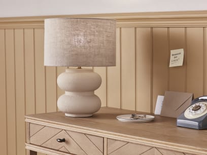 Double Scoop Ceramic Lamp
