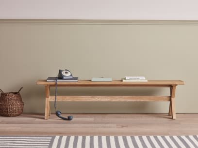 Scooch Kitchen Bench in Whitewashed Oak