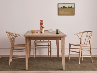 Pitstop Pair of Chairs in Whitewashed Oak with the Bread Kitchen Table