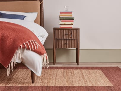 Heyday Side Table in Dark Oak with the Bagel Bed