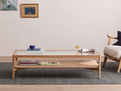 Rectangle Keepsake Coffee Table in Whitewashed Oak