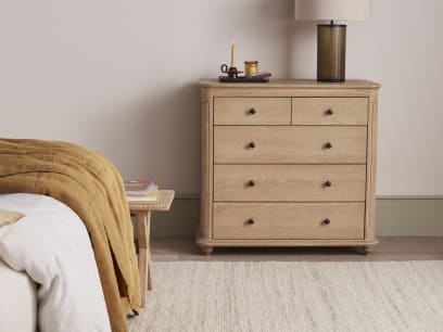 Elodie Chest of Drawers in Whitewashed Oak