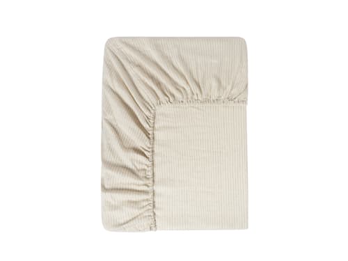Stripey Slubby Linen Fitted Sheet