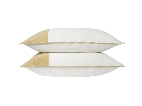 Two-Toney Lazy Linen Set Of 2 Pillowcases