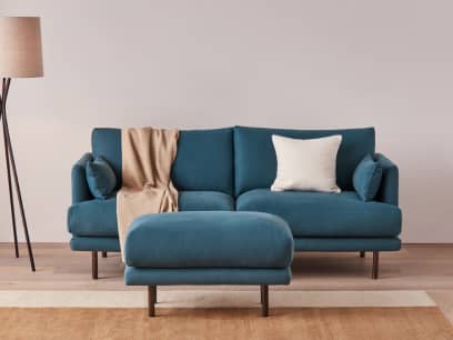 Jeffers Footstool in Hosepipe Clever Linen