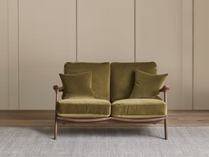 Squishbag Small Sofa in Pressed Olives Green Velvet