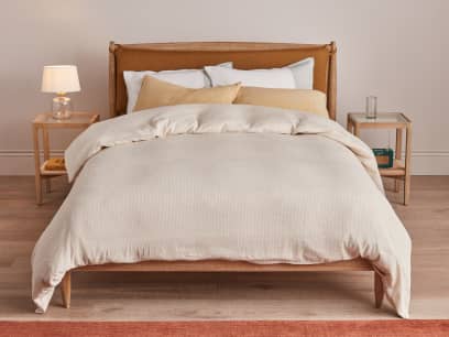 Stripey Slubby Linen Duvet Cover