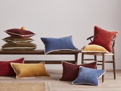 Bordy Edge Velvet Cushion Range