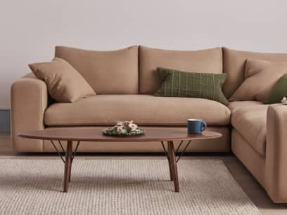 High Wire Oval Coffee Table in Warm Ash