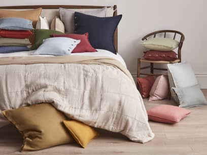 Easy Buttons Linen Cushion Range