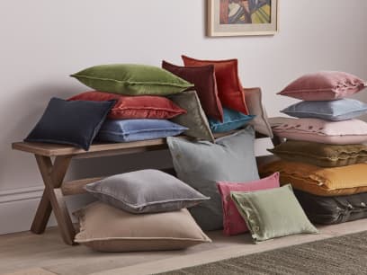 Easy Buttons Velvet Cushions Range