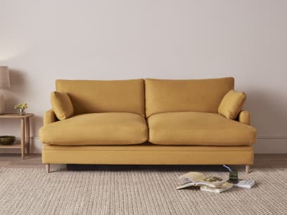 Squisharoo Sofa Bed in Honey Pot Yellow Linen