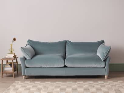 Brioche Sofa Bed in Tidepool Teal Velvet