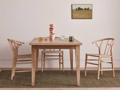 Pitstop Pair of Chairs in Whitewashed Oak with the Bread Kitchen Table