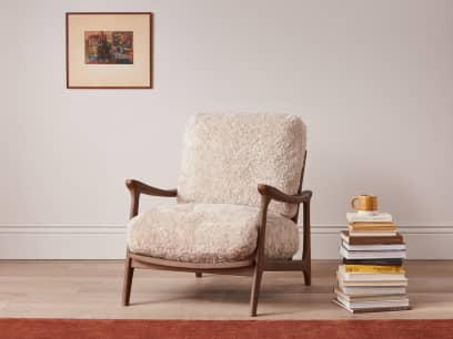 Shearer Squishbag Accent Chair in Dark Oak