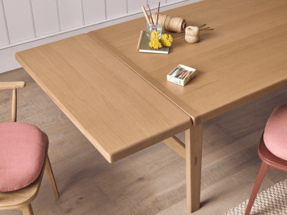Barney Extending Kitchen Table in Light Oak
