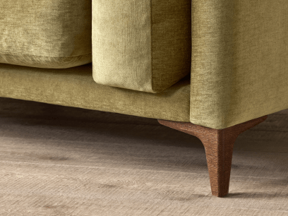 Basecamp Love Seat in Pressed Olives Green Chenille