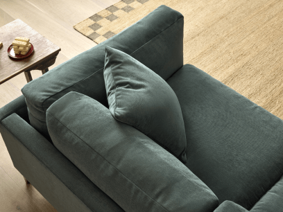 Basecamp Sofa in Sopping Seagrass Teal Chenille