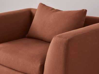 La Dolce Love Seat in Marmalade Clever Linen