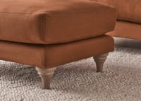 Bagsie Footstool in Broken Pot Orange Linen