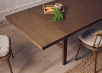 Barney Extending Kitchen Table in Dark Oak
